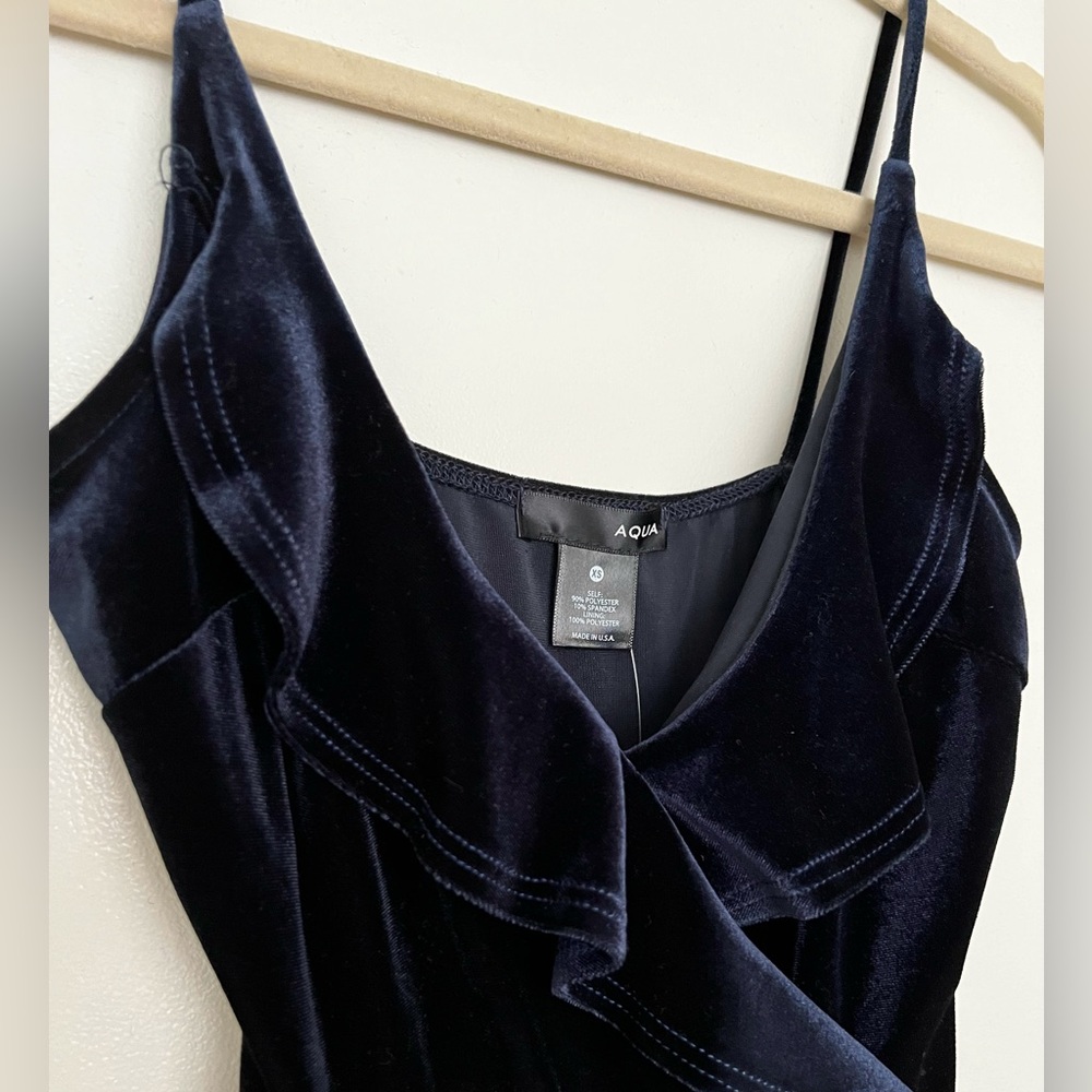 Navy Velvet Dress